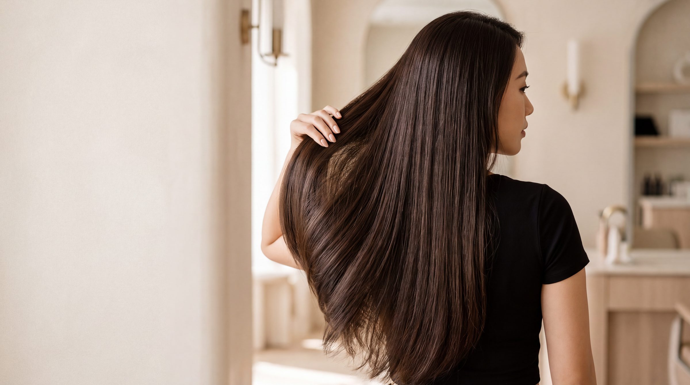 Long seamless hair extensions at The Gallery Hair Studios