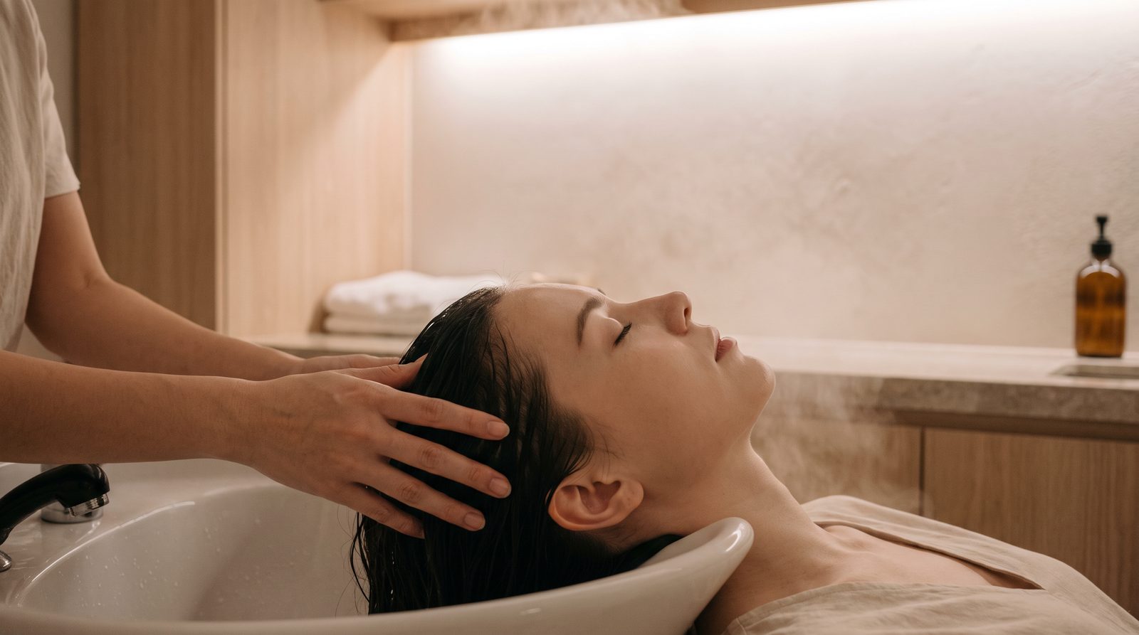 A head spa treatment at The Gallery Hair Studios